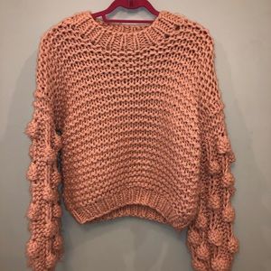 Chunky knit Pom Pom sweater